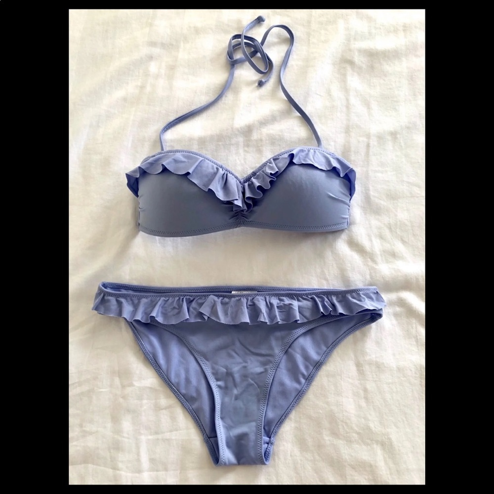 bikini set baby blue h&m